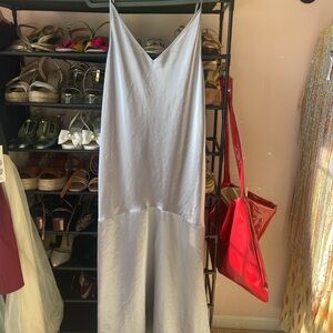 Victoria's Secret Shiny Silver Maxi Dress